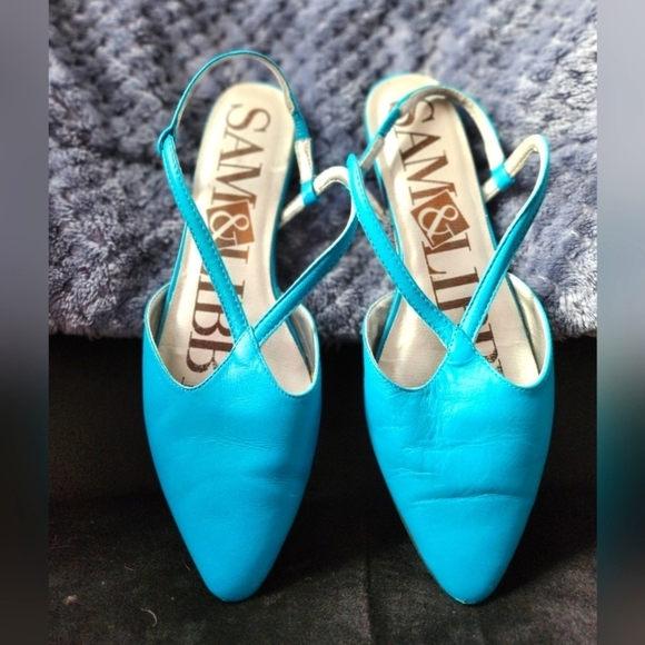 Sam & Libby Turquiose Pointed Toe Flats size 5.5 - Picture 2 of 6